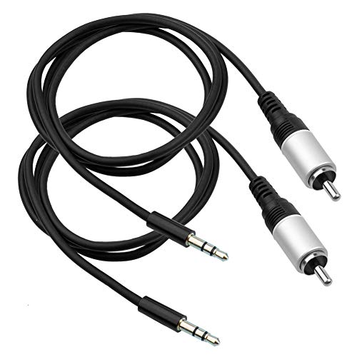 S SIENOC 1m 3,5 mm Stecker auf Cinch-Kabel aux Audio 3,5 mm-Cinch-Kabel (2 Stück, 1m Audio-Cinchkabel) von S SIENOC