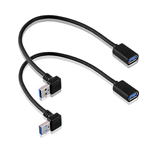S SIENOC 30cm USB 3.0 Winkel Adapter - 90° Grad Winkeladapter - A-Stecker zu A-Buchse - kompatibel mit Allen USB Kabeln - optimale Kabelführung (up+down Winkel Kabel (A Stecker zu A Buchse)) von S SIENOC