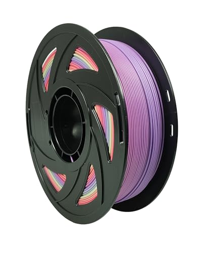 S SIENOC 3D Drucker PLA+ Filament 1,75mm 3D Drucker Filament Mehrfarbig 1KG(PLA+ Glühendes Rainbow) von S SIENOC