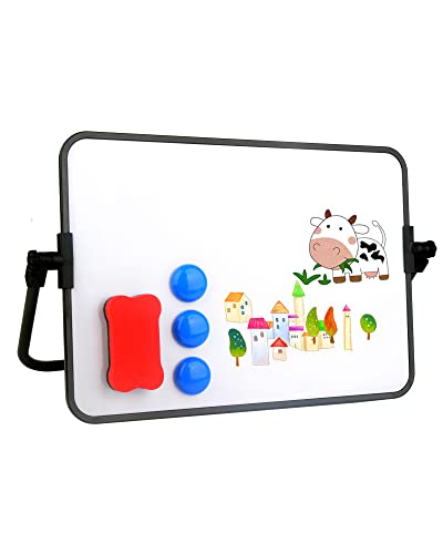 S SIENOC mini kleine trocken abwischbare weiße Tafel Whiteboard mit Stander magnetische tragbare doppelseitige leere persönliche Handschrift A4 Größe Lap Board von S SIENOC
