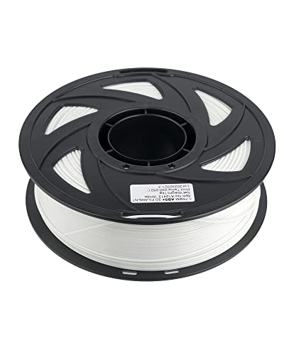 SIENOC 3D-Drucker-Filament, 1,75 mm, ABS, 1 kg Spule, Maßgenauigkeit +/- 0,05 mm, Weiß von S SIENOC