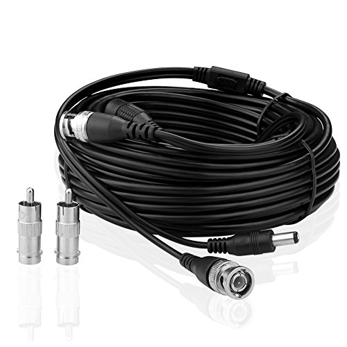 SIENOC 40M DC Power Sicherheitskamera Kabel CCTV Video Power Wire BNC RCA Schnur DVR Schwarz von S SIENOC