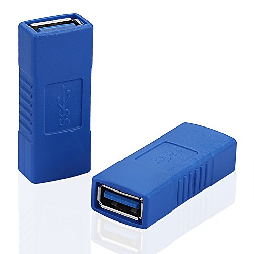 Sienoc 2PK USB 3.0 Adapter Kupplung Verbindung Koppler Erweiterung - A-Buchse zu A-Buchse - 2 USB Kabel verbinden - Verlängern von S SIENOC