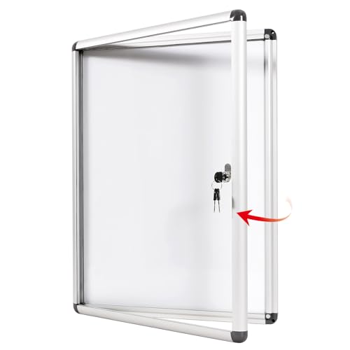 Swansea 4xA4 Schaukasten Abschliessbar Innen Magnetisch Infotafel für die wand mit Alu Rahmen und Acrylglas, Aushangtafel für Büros, öffentliche Räume, Hotels und Restaurants von S SWANCROWN
