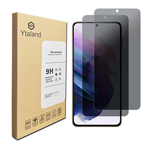 Ytaland 2 Stück Sichtschutz Schutzfolie für Samsung Galaxy S21（Die Fingerabdruck-Entsperrfunktion kann nicht verwendet werden）Anti-Spy Schutzglas, Privacy Sichtschutzfolie von S YTALAND