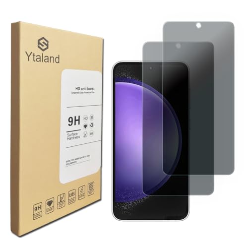 Ytaland 2 Stück Sichtschutz Schutzfolie für Samsung Galaxy S23 FE, Anti-Spy Schutzglas, Privacy Sichtschutzfolie, [Anti-Spion] [9H Härte panzerglas] [Bläschenfrei] von S YTALAND