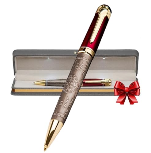 S&R Somit Fancy Pen mit Geschenkbox - Luxusstift - Wertvolles Business, Büro, Executive Geschenk für Familie & Freunde - Fancy Stifte für Männer & Frauen - Spezielle Gravur & LED Dekobox (Rot Gold) S&R Somit Fancy Pen mit Geschenkbox - Luxusstift - Wertvolles Business, Büro, Executive Geschenk für Familie & Freunde - Fancy Stifte für Männer & Frauen - Spezielle Gravur & LED Dekobox (Rot Gold) von S&R Somit