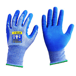 S&R unisex Arbeitshandschuhe blau Größe 9 1 Paar von S&R