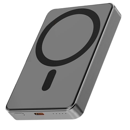 S&T Design Magnetische Powerbank 5000mAh, Kabellose Powerbank für iPhone 16/15/14/13/12 Serie, PD 20W Mini Powerbank USB-C, Externer Akku, Power Bank, Klein, Reise, Grau S&T Design Magnetische Powerbank 5000mAh, Kabellose Powerbank für iPhone 16/15/14/13/12 Serie, PD 20W Mini Powerbank USB-C, Externer Akku, Power Bank, Klein, Reise, Grau von S&T Design