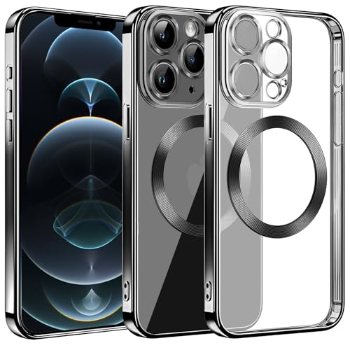 S. Dawezo Klare Magnetische Hülle für iPhone 12 Pro, kompatibel mit MagSafe, Militärnorm Schutz, Kratzfest, Stoßfest, Schlanke Transparente Silikonhülle für iPhone 12 Pro Hülle, Schwarz S. Dawezo Klare Magnetische Hülle für iPhone 12 Pro, kompatibel mit MagSafe, Militärnorm Schutz, Kratzfest, Stoßfest, Schlanke Transparente Silikonhülle für iPhone 12 Pro Hülle, Schwarz von S. Dawezo