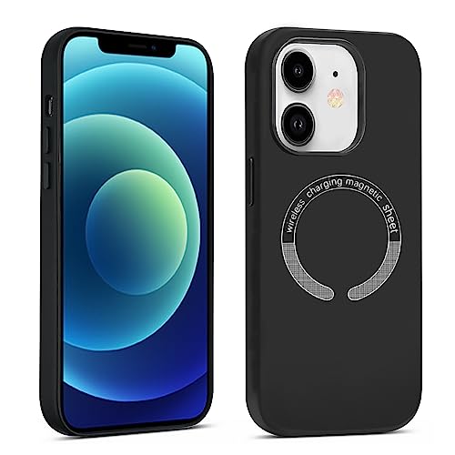 Magnetisch Flüssigsilikon für iPhone 12 Mini Hülle, kompatibel mit MagSafe, Kratzfeste Rückseite, Stoßfest Militärstandard FallSchutz Handyhülle für iPhone 12 Mini, Schwarz Magnetisch Flüssigsilikon für iPhone 12 Mini Hülle, kompatibel mit MagSafe, Kratzfeste Rückseite, Stoßfest Militärstandard FallSchutz Handyhülle für iPhone 12 Mini, Schwarz von S. Dawezo
