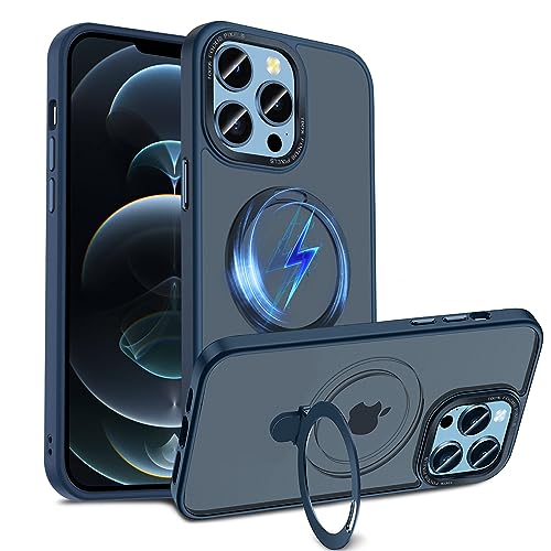 S. Dawezo Magnetisch Ständer Hülle für iPhone 12 Pro Max, Kompatibel mit Magsafe, Militärschutz, Anti-Fingerabdruck, Stoßfest Unsichtbare Halterungen Handyhülle für iPhone 12 Pro Max, Dunkelblau S. Dawezo Magnetisch Ständer Hülle für iPhone 12 Pro Max, Kompatibel mit Magsafe, Militärschutz, Anti-Fingerabdruck, Stoßfest Unsichtbare Halterungen Handyhülle für iPhone 12 Pro Max, Dunkelblau von S. Dawezo