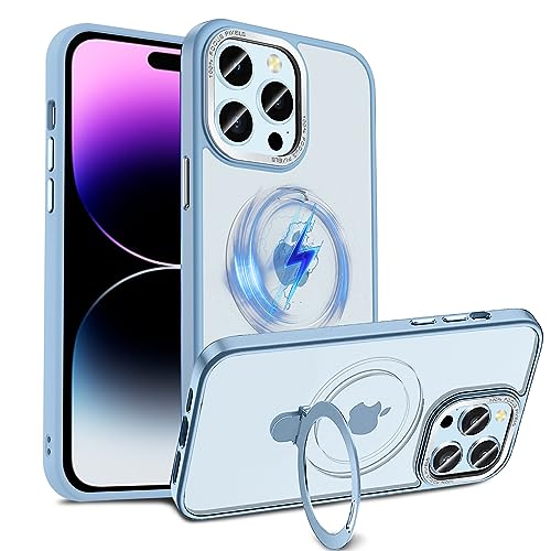 S. Dawezo Magnetisch Ständer Hülle für iPhone 14 Pro Max, Kompatibel mit Magsafe, Militärschutz, Anti-Fingerabdruck, Stoßfest Unsichtbare Halterungen Handyhülle für iPhone 14 Pro Max, Sierra Blau S. Dawezo Magnetisch Ständer Hülle für iPhone 14 Pro Max, Kompatibel mit Magsafe, Militärschutz, Anti-Fingerabdruck, Stoßfest Unsichtbare Halterungen Handyhülle für iPhone 14 Pro Max, Sierra Blau von S. Dawezo