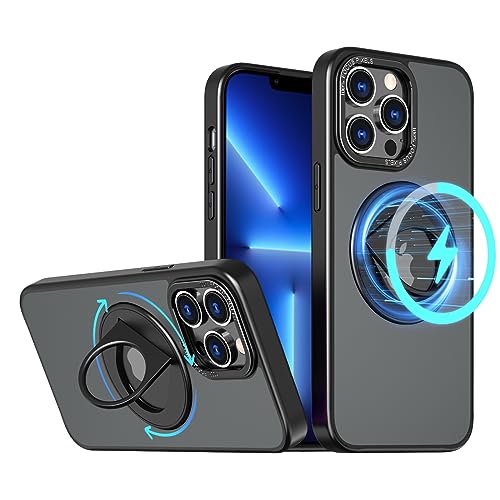 S. Dawezo Magnetisch Ständer für iPhone 13 Pro Max Hülle 6,7 Zoll, Kompatibel mit MagSafe, Militärische Schut Handyhülle, Magnetkraft 360° Drehbare Halterung Hülle für iPhone 13 Pro Max, Schwarz S. Dawezo Magnetisch Ständer für iPhone 13 Pro Max Hülle 6,7 Zoll, Kompatibel mit MagSafe, Militärische Schut Handyhülle, Magnetkraft 360° Drehbare Halterung Hülle für iPhone 13 Pro Max, Schwarz von S. Dawezo