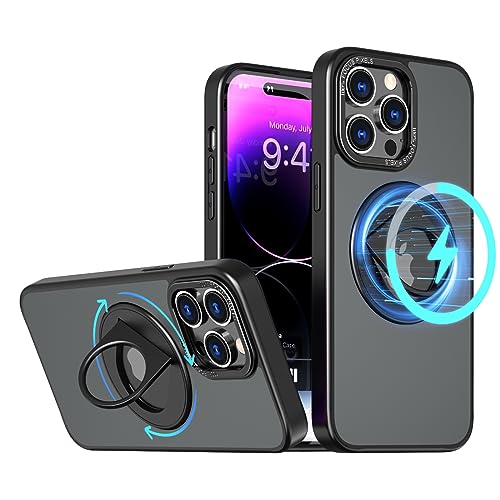 S. Dawezo Magnetisch Ständer für iPhone 14 Pro Max Hülle 6,7 Zoll, Kompatibel mit MagSafe, Militärische Schut Handyhülle, Magnetkraft 360° Drehbare Halterung Hülle für iPhone 14 Pro Max, Schwarz S. Dawezo Magnetisch Ständer für iPhone 14 Pro Max Hülle 6,7 Zoll, Kompatibel mit MagSafe, Militärische Schut Handyhülle, Magnetkraft 360° Drehbare Halterung Hülle für iPhone 14 Pro Max, Schwarz von S. Dawezo