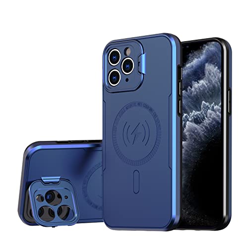 Magnetische Hülle für iPhone 11 Pro Max mit Magsafe, integrierter Kamera Ringständer Handyhülle, Stoßfest Panzerhülle Militär Robust Duty Standfunktion Handyhülle für iPhone 11 Pro Max -Blau von S. Dawezo