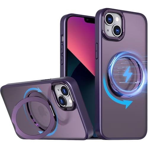 S. Dawezo 360° Magnetischer Ring Ständer für iPhone 13/14 Hülle 6,1 Zoll, Kompatibel mit Magsafe, Anti-Fingerabdruck, Stoßfest und Kratzfest Matte Handyhülle für iPhone 13/14 - Lila S. Dawezo 360° Magnetischer Ring Ständer für iPhone 13/14 Hülle 6,1 Zoll, Kompatibel mit Magsafe, Anti-Fingerabdruck, Stoßfest und Kratzfest Matte Handyhülle für iPhone 13/14 - Lila von S. Dawezo