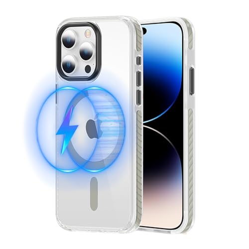 S. Dawezo Magnetisch Hülle für iPhone 14 Pro Max 6.7 Zoll, Kompatibel mit Magsafe, Anti-Vergilbung, Militärnorm Schutz, Kratzfest, Stoßfest, rutschfest Handyhülle für iPhone 14 Pro Max, Grau S. Dawezo Magnetisch Hülle für iPhone 14 Pro Max 6.7 Zoll, Kompatibel mit Magsafe, Anti-Vergilbung, Militärnorm Schutz, Kratzfest, Stoßfest, rutschfest Handyhülle für iPhone 14 Pro Max, Grau von S. Dawezo