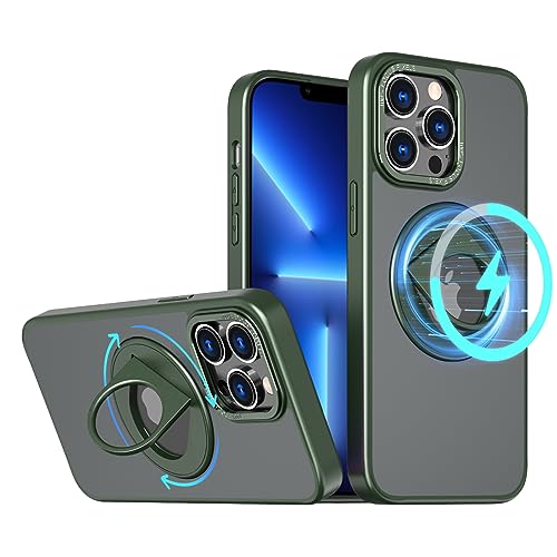 S. Dawezo Magnetisch Ständer für iPhone 13 Pro Max Hülle 6,7 Zoll, Kompatibel mit MagSafe, Militärische Schut Handyhülle, Magnetkraft 360° Drehbare Halterung Hülle für iPhone 13 Pro Max, Grün S. Dawezo Magnetisch Ständer für iPhone 13 Pro Max Hülle 6,7 Zoll, Kompatibel mit MagSafe, Militärische Schut Handyhülle, Magnetkraft 360° Drehbare Halterung Hülle für iPhone 13 Pro Max, Grün von S. Dawezo