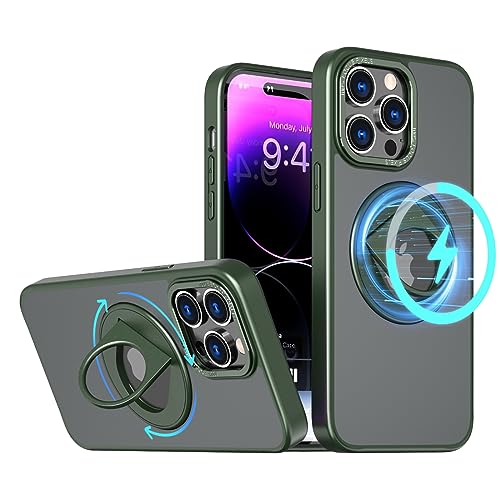 S. Dawezo Magnetisch Ständer für iPhone 14 Pro Hülle 6,1 Zoll, Kompatibel mit MagSafe, Militärische Schut Handyhülle, Magnetkraft 360° Drehbare Halterung Hülle für iPhone 14 Pro, Grün S. Dawezo Magnetisch Ständer für iPhone 14 Pro Hülle 6,1 Zoll, Kompatibel mit MagSafe, Militärische Schut Handyhülle, Magnetkraft 360° Drehbare Halterung Hülle für iPhone 14 Pro, Grün von S. Dawezo