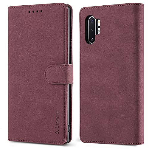 S. Dawezo für Samsung Galaxy Note 10/10 Plus Hülle, Premium PU Leder Geldbörse Magnetverschluss Klappständer Handyhülle mit Kartenfach, RFID Schutz und TPU Innenschale Kompatibel mit Note 10 - Rot S. Dawezo für Samsung Galaxy Note 10/10 Plus Hülle, Premium PU Leder Geldbörse Magnetverschluss Klappständer Handyhülle mit Kartenfach, RFID Schutz und TPU Innenschale Kompatibel mit Note 10 - Rot von S. Dawezo