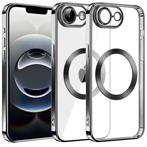 S. Dawezo für iPhone 16e Hülle 6,1 Zoll, Kompatibel mit MagSafe, Kameraschutz Vollständiger, Anti-Vergilbung, Kratzfest, Stoßfest, Durchsichtig Magnetisch Handyhülle für iPhone 16e, Schwarz S. Dawezo für iPhone 16e Hülle 6,1 Zoll, Kompatibel mit MagSafe, Kameraschutz Vollständiger, Anti-Vergilbung, Kratzfest, Stoßfest, Durchsichtig Magnetisch Handyhülle für iPhone 16e, Schwarz von S. Dawezo