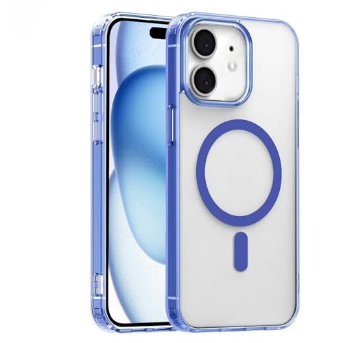 S.Dawezo Hülle für iPhone 11 6,1 Zoll Kompatibel mit MagSafe, Durchsichtig Matt Handyhülle Rückseite Schutzhülle, Stoßfest Militärschutz, Kratzfest Magnetic Case für iPhone 11,Blau S.Dawezo Hülle für iPhone 11 6,1 Zoll Kompatibel mit MagSafe, Durchsichtig Matt Handyhülle Rückseite Schutzhülle, Stoßfest Militärschutz, Kratzfest Magnetic Case für iPhone 11,Blau von S. Dawezo
