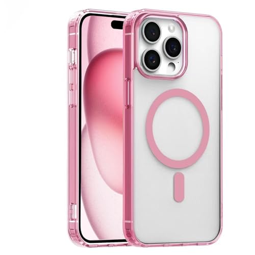 S.Dawezo Hülle für iPhone 11 Pro, Kompatibel mit Magsafe, Militärnorm Schutzhülle, Transparent Silikon Anti Gelbfärbung Case, Original Magnetisch Handyhülle für iPhone 11 Pro, Rosa von S. Dawezo