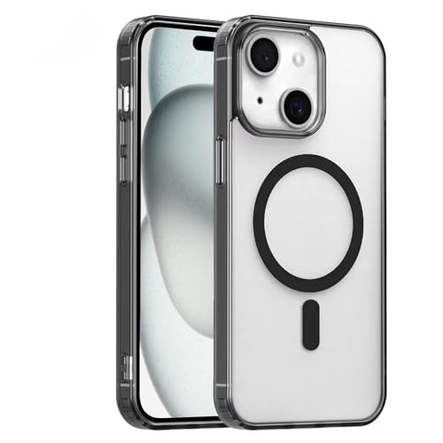 S.Dawezo Hülle für iPhone 13 6,1 Zoll Kompatibel mit MagSafe, Durchsichtig Matt Handyhülle Rückseite Schutzhülle, Stoßfest Militärschutz, Kratzfest Magnetic Case für iPhone 13,Schwarz S.Dawezo Hülle für iPhone 13 6,1 Zoll Kompatibel mit MagSafe, Durchsichtig Matt Handyhülle Rückseite Schutzhülle, Stoßfest Militärschutz, Kratzfest Magnetic Case für iPhone 13,Schwarz von S. Dawezo