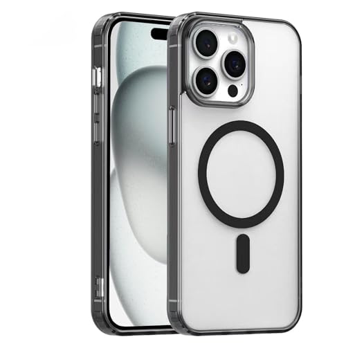 S.Dawezo Hülle für iPhone 13 Pro Max 6,7 Zoll Kompatibel mit MagSafe, Durchsichtig Matt Handyhülle Rückseite Schutzhülle, Stoßfest Militärschutz, Kratzfest Magnetic Case für iPhone 13 Pro Max,Schwarz S.Dawezo Hülle für iPhone 13 Pro Max 6,7 Zoll Kompatibel mit MagSafe, Durchsichtig Matt Handyhülle Rückseite Schutzhülle, Stoßfest Militärschutz, Kratzfest Magnetic Case für iPhone 13 Pro Max,Schwarz von S. Dawezo