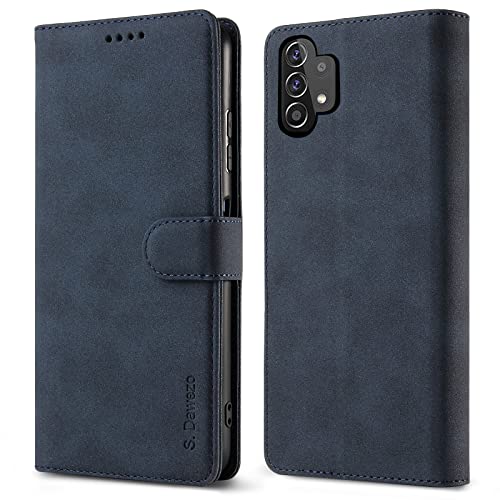 S. Dawezo für Samsung Galaxy A32 5G Hülle, Premium PU Leder Geldbörse Magnetverschluss Klappständer Handyhülle mit Kartenfach, RFID Schutz und TPU Innenschale Kompatibel mit Galaxy A32 - Blau S. Dawezo für Samsung Galaxy A32 5G Hülle, Premium PU Leder Geldbörse Magnetverschluss Klappständer Handyhülle mit Kartenfach, RFID Schutz und TPU Innenschale Kompatibel mit Galaxy A32 - Blau von S. Dawezo