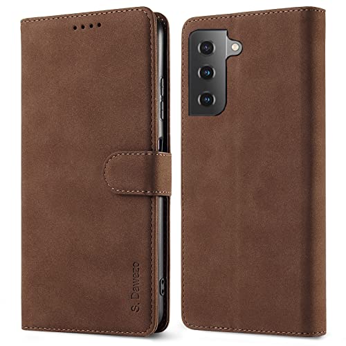 S. Dawezo für Samsung Galaxy S22 Hülle, Premium PU Leder Geldbörse Magnetverschluss Klappständer Handyhülle mit Kartenfach, RFID Schutz und TPU Innenschale Kompatibel mit Galaxy S22 - Braun S. Dawezo für Samsung Galaxy S22 Hülle, Premium PU Leder Geldbörse Magnetverschluss Klappständer Handyhülle mit Kartenfach, RFID Schutz und TPU Innenschale Kompatibel mit Galaxy S22 - Braun von S. Dawezo