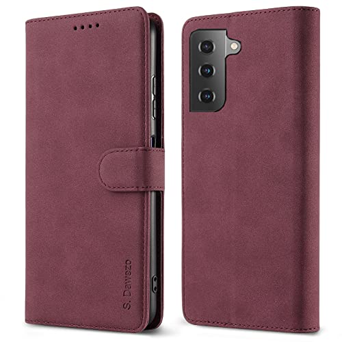 S. Dawezo für Samsung Galaxy S22 Plus Hülle, Premium PU Leder Geldbörse Magnetverschluss Klappständer Handyhülle mit Kartenfach, RFID Schutz und TPU Innenschale Kompatibel mit Galaxy S22 Plus - Rot S. Dawezo für Samsung Galaxy S22 Plus Hülle, Premium PU Leder Geldbörse Magnetverschluss Klappständer Handyhülle mit Kartenfach, RFID Schutz und TPU Innenschale Kompatibel mit Galaxy S22 Plus - Rot von S. Dawezo