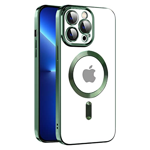 Magnetische für iPhone 11 Pro Max Hülle Kompatibel mit MagSafe Stoßfest und Anti-Vergilbung HandyHülle Militärnorm Sturzschutz,Anti-Fingerabdruck,Klar Schlanke Hülle für iPhone 11 Pro Max-Grün von S. Tedazo