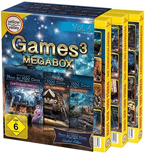 Games3 MegaBox.Vol.4,1 DVD-ROM + 2 CD-ROMs (Limited Yellow Valley Edition): Portal of Evil. Haus der 1000 Türen, Juwel des Zarathurstra. Haus der 1000 Türen, Feuerschlangen von S.A.D. Software