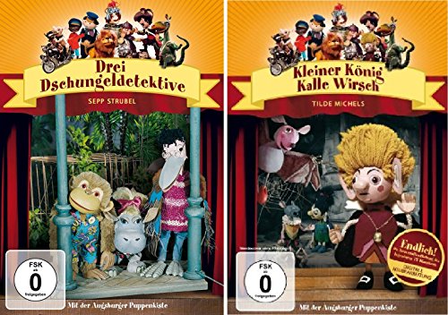 2 DVD / AUGSBURGER PUPPENKISTE - DREI DSCHUNGELDETEKTIVE + KLEINER KÖNIG KALLE WIRSCH; NEU von S.A.D.