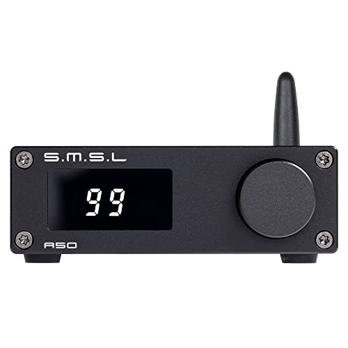 S.M.S.L A50 Stereo Audio Verstärker, 100W x 2 Mini Hi-Fi 2 Kanal Class D AMP Receiver, TPA3116*2 Bluetooth 5.0 Bass und Treble 2.0 CH für Heimlautsprecher mit Fernsteuerung S.M.S.L A50 Stereo Audio Verstärker, 100W x 2 Mini Hi-Fi 2 Kanal Class D AMP Receiver, TPA3116*2 Bluetooth 5.0 Bass und Treble 2.0 CH für Heimlautsprecher mit Fernsteuerung von S.M.S.L