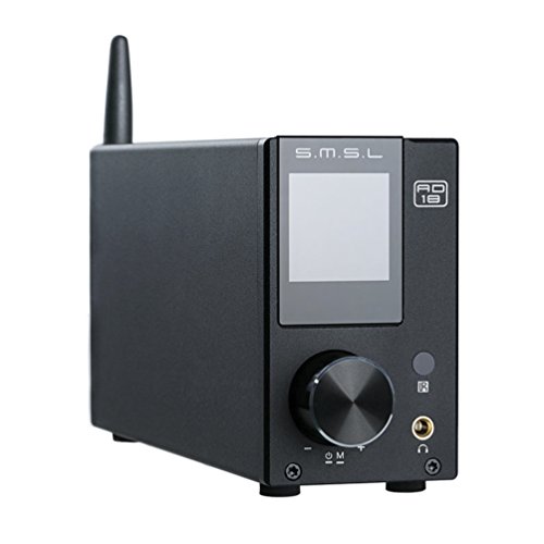 SMSL AD18 Audio-HiFi-Stereo-Verstärker mit Bluetooth 4.2 unterstützt Apt-X, USB DSP, volldigitaler Leistungsverstärker 2.1 für Lautsprecher, Kleiner 80W x 2 Klasse-D-Verstärker mit Subwoofer-Ausgang von S.M.S.L