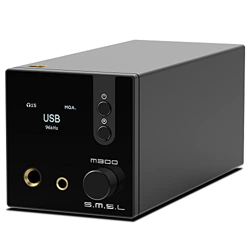 SMSL M300SE(Upgraded),Zwei CS43131 Chip MQA Audio Decoder Ohr Verstärker All-in-one,Dritte Generation XMOS,PCM768kHz/32bit DSD256,DOP64,5 PCM Filter,True Balanced Output XLR,THD+N -117dB von S.M.S.L