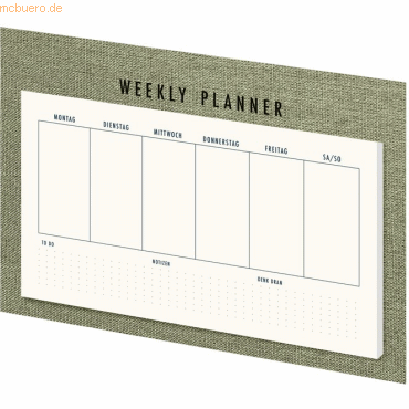 3 x S.O.H.O. Wochenkalender Weekly Plan 52 Seiten 240x135 mm grün von S.O.H.O.