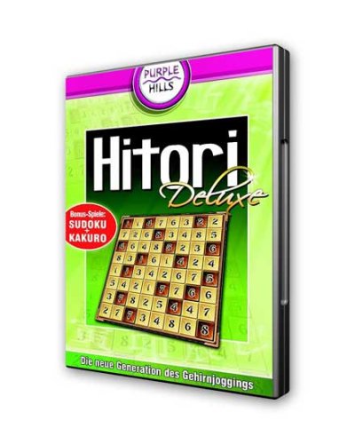 Hitori Deluxe, CD-ROM Spielspaß für Windows. Bonus-Spiele: Sudoku + Kakuro. Für Windows 98 SE, ME, 2000, XP, Vista von S.a.d. Software