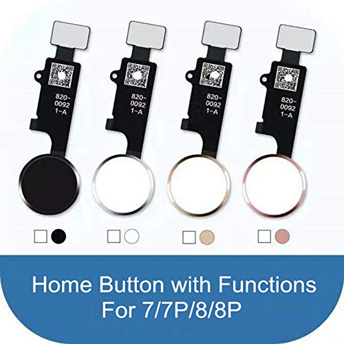 S4H HOMEBUTTON SCHWARZ MIT ZURÜCK Funktion MENÜ Plus Taste NEU geeignet für iPhone 7 8 7+ 8+ von S4H