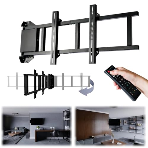 SABAJ Wandhalterung elektrisch Swing Mount Universal für 30-75 Zoll (ca. 76-175cm) 0-180° Schwenkbar Wand Halter Aufhängung auch für Curved LCD & LED Fernseher Universal IR Empfänger von SABAJ M&D