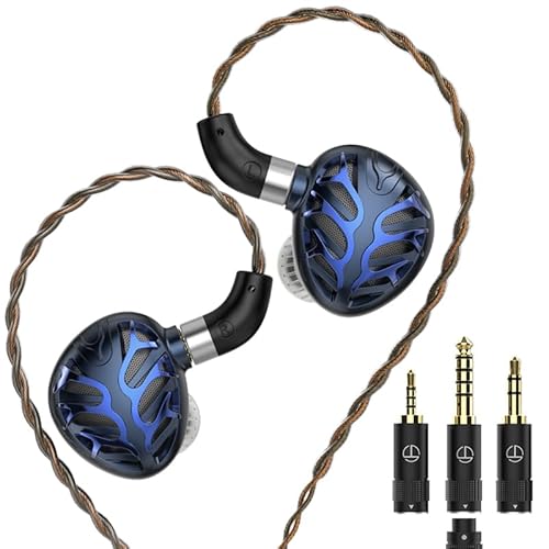 SABAJ TRN Azure Dragon aufgerüstete Flaggschiff verdrahtete Kopfhörer mit 7+7 N52 Neodym Magneten und austauschbaren Tuning Düsen Design (2.5/3.5/4.4mm Jack No Mic) von SABAJ