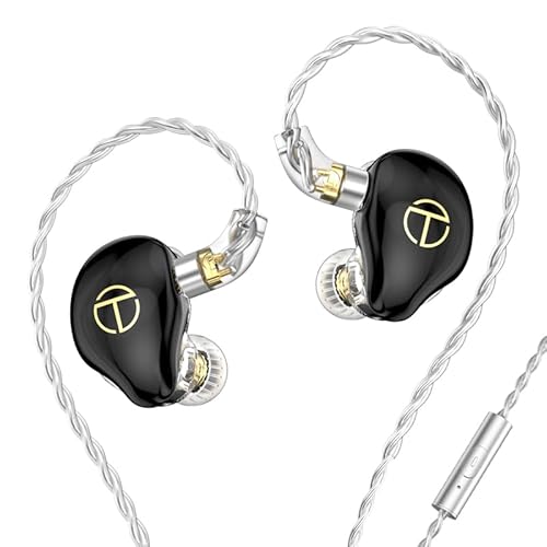 SABAJ TRN ST7 2DD+5BA Hybrid Kopfhörer, 6mm+10mm LCP Membran, professionelle HiFi Tuning 2-Pin abnehmbare Kabel Design (3.5mm Jack+Mic/Schwarz) von SABAJ