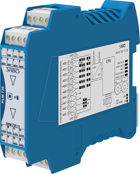 SABO AKM.730.11 - 6xAE, 4xAA, 0..10V/0..20mA/Temp, CAN von SABO ELEKTRONIK