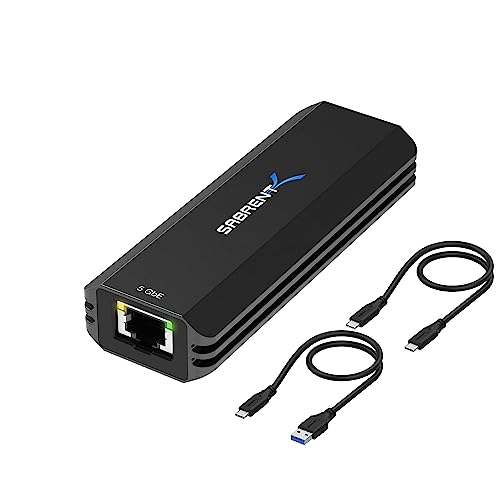 SABRENT USB Ethernet Adapter 5 Gbps, USB-C/USB-A auf RJ45 Internetadapter (NT-SS5G) von SABRENT