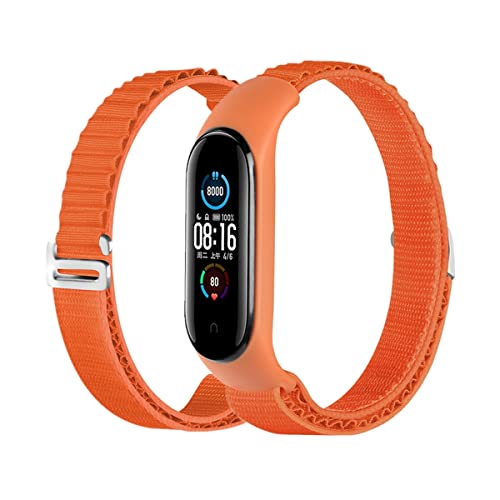 Nylon Loop Kompatibel mit Xiaomi Mi Band 7 / Mi Band 6 / Mi Band 5 Armband, Verstellbares Stoff Sport Nylon Geflochten Ersatz G Haken Band Armband für Xiaomi Mi Band 7 / Mi Band 6 / Mi Band 5 (C) von SABSEN