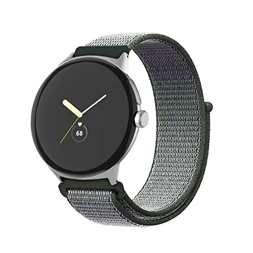 Nylon Solo Loop Armband für Google Pixel Watch, Google Pixel Watch Nylon Armbänder Uhrenarmband Sport Ersatzband Kompatibel mit Google Pixel Watch Armband (F) von SABSEN