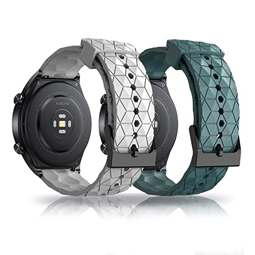 SABSEN 2 Stück Armband Kompatible für Xiaomi Watch S1/Xiaomi Watch S1 Active/Xiaomi Mi Watch Armband, Weiche Silikon Armbänder Sport Ersatzband für Xiaomi Watch S1/Xiaomi Mi Watch Armband (A) von SABSEN